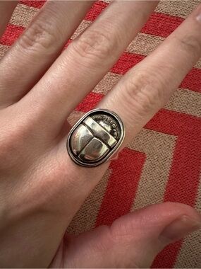 Pamela Love Sterling Silver Scarab Ring Sz 7